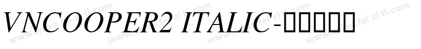 VnCooper2 Italic字体转换
